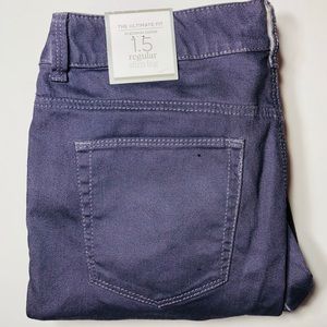 Chico’s Platinum Slim Leg Plum Frost Sz 1.5 - 32R